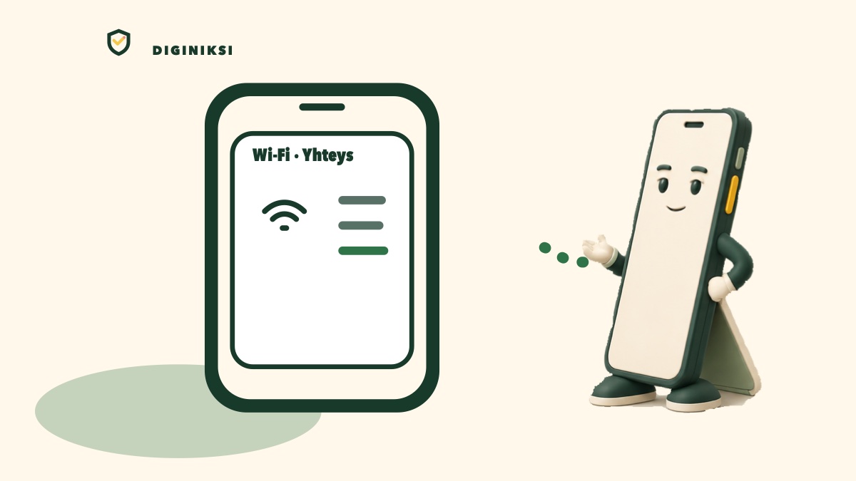 WLAN-reititin ja langattomaan verkkoon yhdistetty puhelin